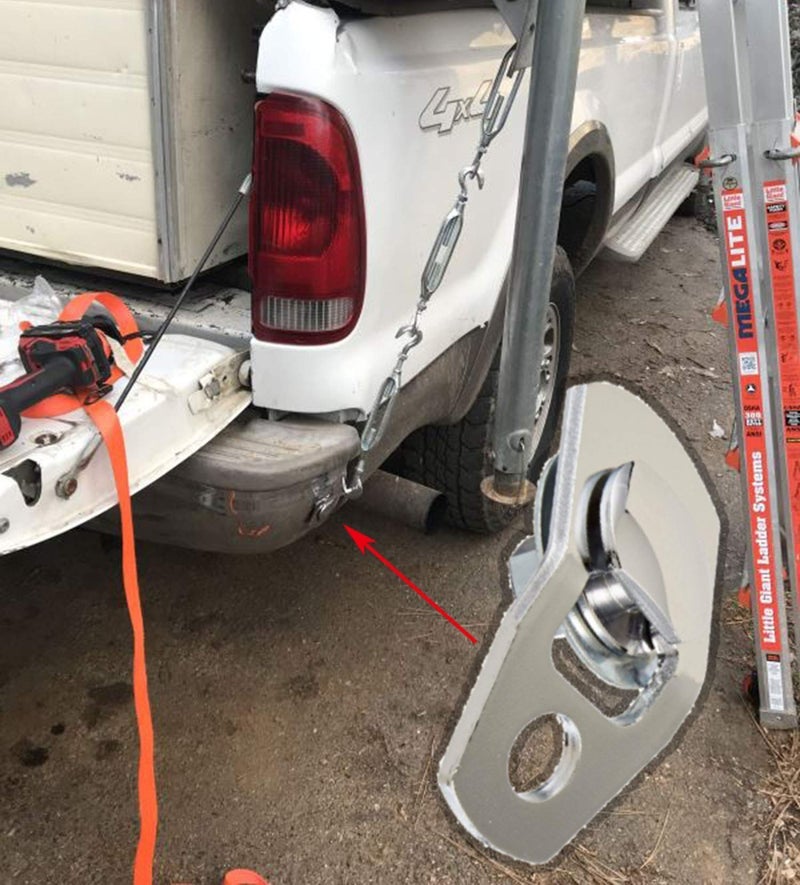 DEF 182866 Universal Rear Camper Anchor Tie-Down Replacement for 1997-2004 F150 F250 Silver 1 PCS - Image 2